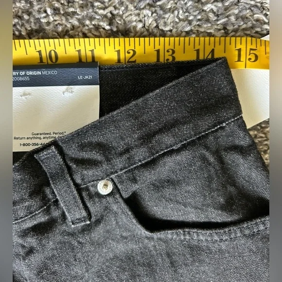 5/$25 Land’s End NWT women’s black wash wide leg denim size 8P - Picture 6 of 9